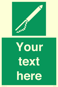 Custom sign safe condition Line throwing appliance